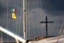The Cross overlooking the marina at San Jose