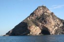 A tiny lighthouse up at the top, but actually, the second highest lighthouse in the world - the Mazatlan lighthouse.