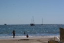 Another shot of our boats anchored off the beach