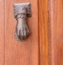 A door knocker obviously at a private home