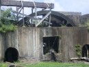 Oldest rum distillery in the Caribbean.  River rum is the favoured local brew 85% proof!  This is the original water wheel - still in use today.