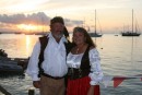Argh!  This be the captain of The Dorothy Marie and his wench for the evening!