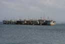 Our hotel was right on the water in Suva Harbor!  These ships have all been chained together because they hadn