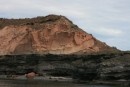 A good place to see both the pink and black lava rock on Isla Partida.