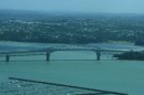 The view of the Auckland aquaduct from the sky tower.