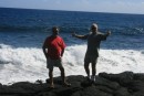 Glen and Bill on exploring the lava beach!