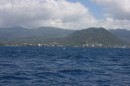 Our first view of Apia from just outside the harbor.  We were surprised to see how big and modern it looked!