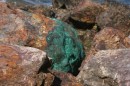 Another shot of the copper leaching from some rocks - it turns the lichens bright turquoise.