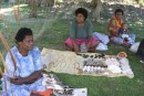 The women of Somosomo set up a little flea market to sell us shells and handiwork. 