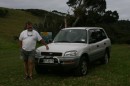 Our rental car on Great Barrier Island - a RAV4.  Most of the roads are unsealed (dirt!) so boy do all the cars squeak!)