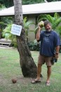 We were cracking up that there were signs all around the resort to watch out for falling coconuts!
Nanuya Resort on Nanuya Lailai