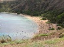 You can see that Hanauma Bay is a very popular tourist destination - they say an average of 3000 people hit the beach here each day!