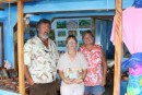 Sherry (middle) is the artist who painted all the pictures for sale on the Ark Gallery.  She