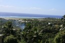 A view from the Rarotonga Hospital!  The lagoon is so turquoise compared to the deep blue of the outside water!  We rode our scooter up a very steeeeeeep hill.  It was a little scary coming back down!
