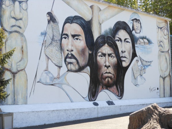 Chemainus, BC has murals all over town that tell the history of the town!  Fascinating!