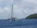 BAHATI sailing off Tonga