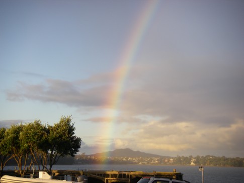 Rainbow over Bayswater, Auckland
