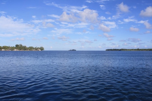 Looking north in Nanumea atoll