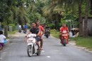 Motor bikes are the primary form of transport