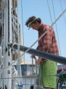 Josh Rigging The New Pole In Monterey