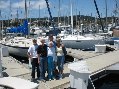 The Attaway Sendoff!  Brad, Linda, John, Jan and Mom In Monterey