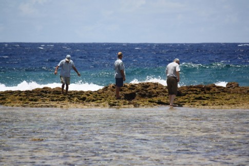 Andre, Brad & David On The Reef