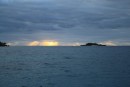 Sunset through a squall seen from Nomuka Iki