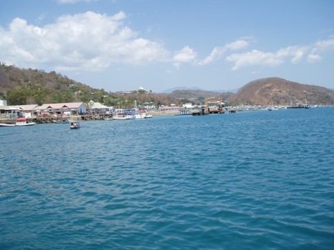 The wharf and port at Labuhan Bajo - a busy centre for tourists going to Komodo park