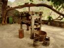An rum press: sugar is still grown on the islands for the production of rum