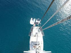 It’s a long way down!: I’ve never tried to climb the mast and don’t intend to start now despite the breathtaking views