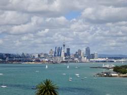 Central Auckland looking across the water from Devonport