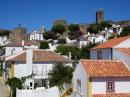 Obidos: pretty white washed buildings within the walled town