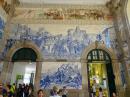 São Bento Station: another view of the azulejos (tile paintings) 