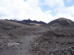 Volcano Sierra Negro: Still an active volcano on Isabela hence the very black lunar looking landscape