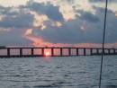 Sunrise through Channel 5 bridge, Long Key: Sunrise through Channel 5 bridge, Long Key