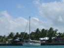 Serenity at anchor in Treasure Cay canal