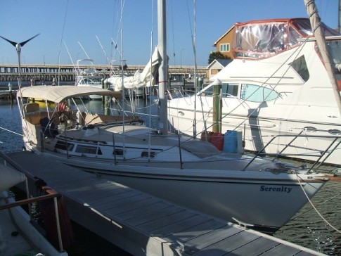 Serentity at the luxury of a dock, Santa Rosa Yacht Club