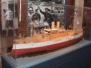 Model of the Battleship Maine: After the Maine was sunk in Havana Harbor, the Navy conducted a court of inquiry at the Court House in Key West.  No proof of who caused the sinking was established.