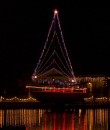 Decorated for Christmas.  All boat lights can run on inverter