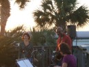 The "Hot Trio" playing in the park at the marina