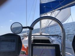 Under Sail!  : Hit 6.2 knots before the wind died and changed direction.