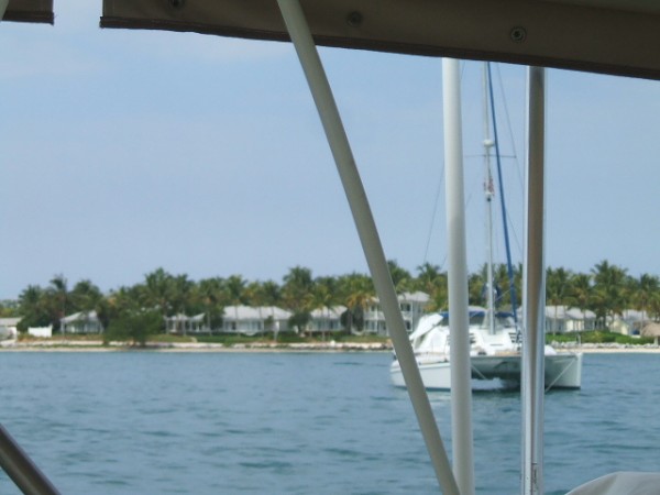 Aft of Serenity is a nice catamaran and an island resort.