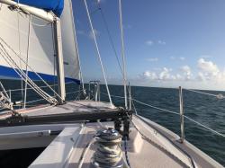Out in Florida Bay between the Keys and mainland Florida