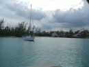 At anchor in Grand Lucayan  Waterway