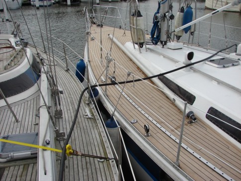 Guapa (left) - Odin (right) had new cork deck fitted last year