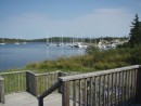 Docks and moorings from cottage before Earl