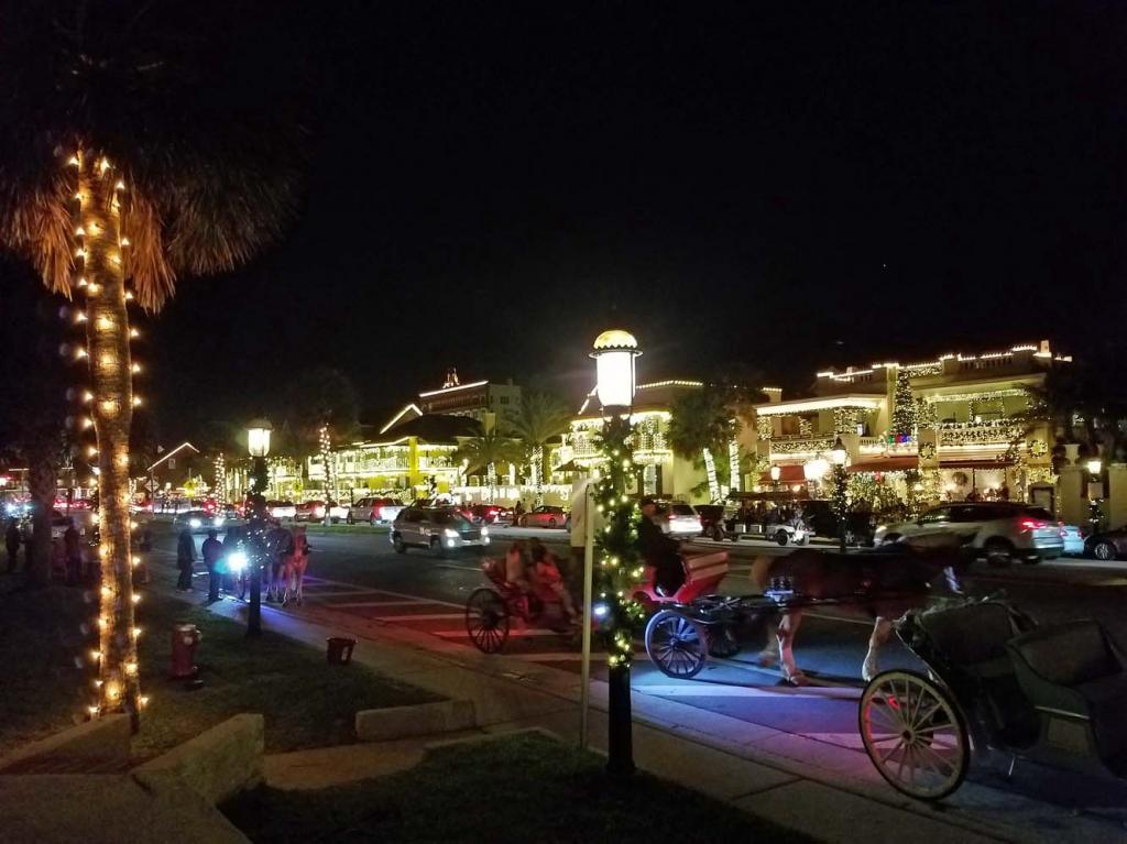 St Augustine Night: Festive lights on the waterfront